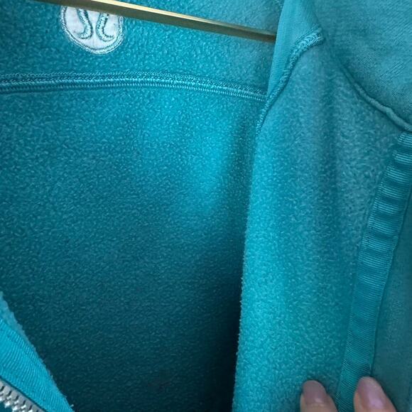 Lululemon Scuba Oversized Funnel Neck Half Zip M/L Oceanic Blue Pre-Owned - Picture 12 of 12